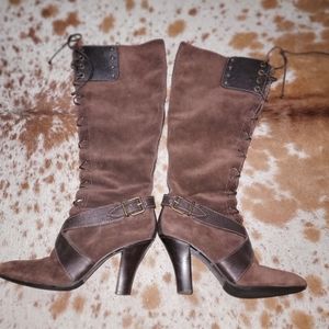 Cole Haan knee high suede boots